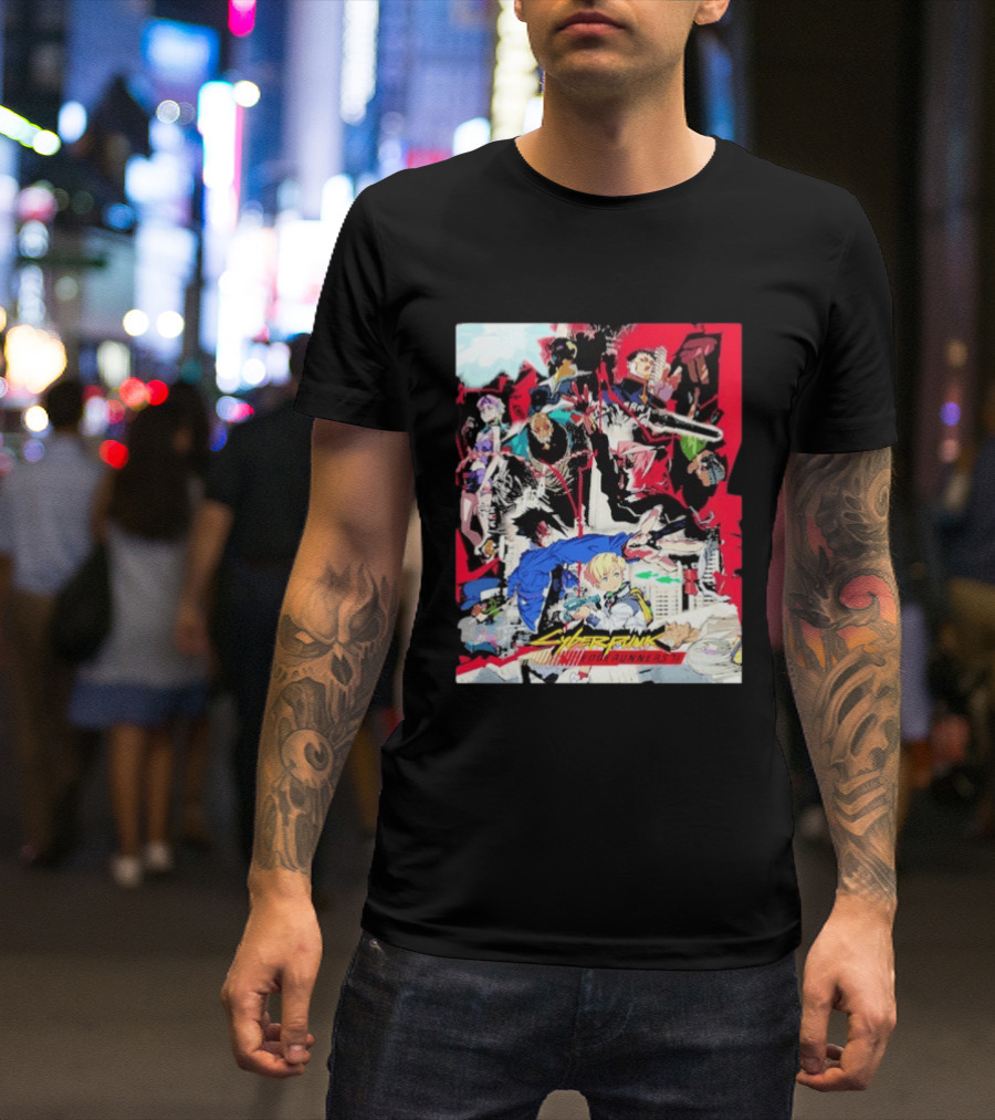 Cyberpunk Edgerunners 2 Only On Netflix October 20 2026 Anime Characters And Action Scenes T-Shirt