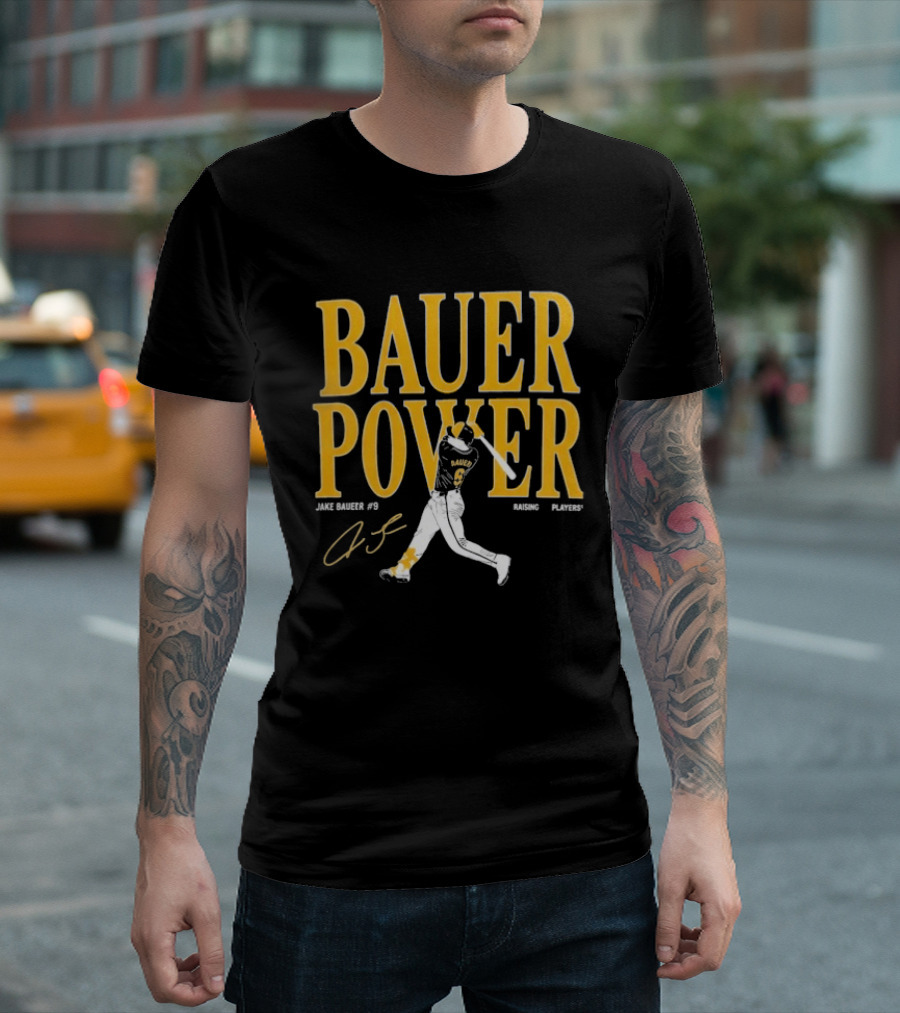 Bauer Power Jake Bauers #9 Baseball Signature T-Shirt