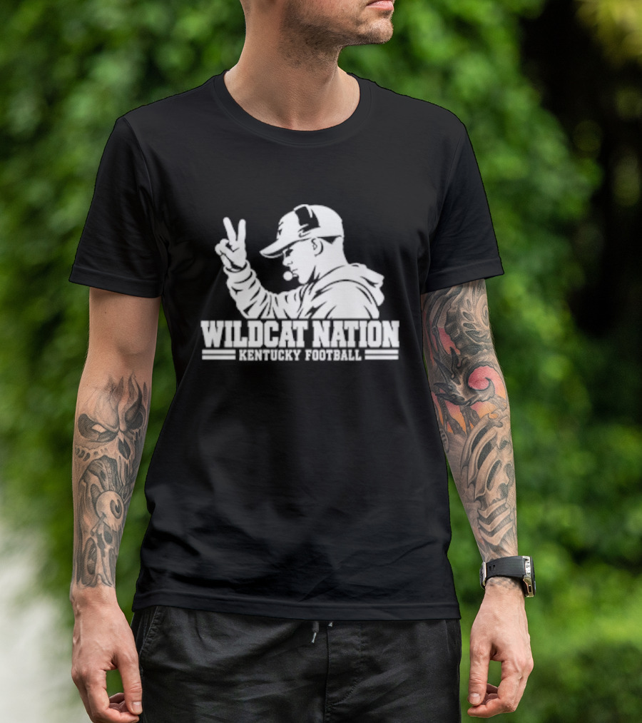 Wildcat Nation Kentucky Football Two Finger Coach T-Shirt