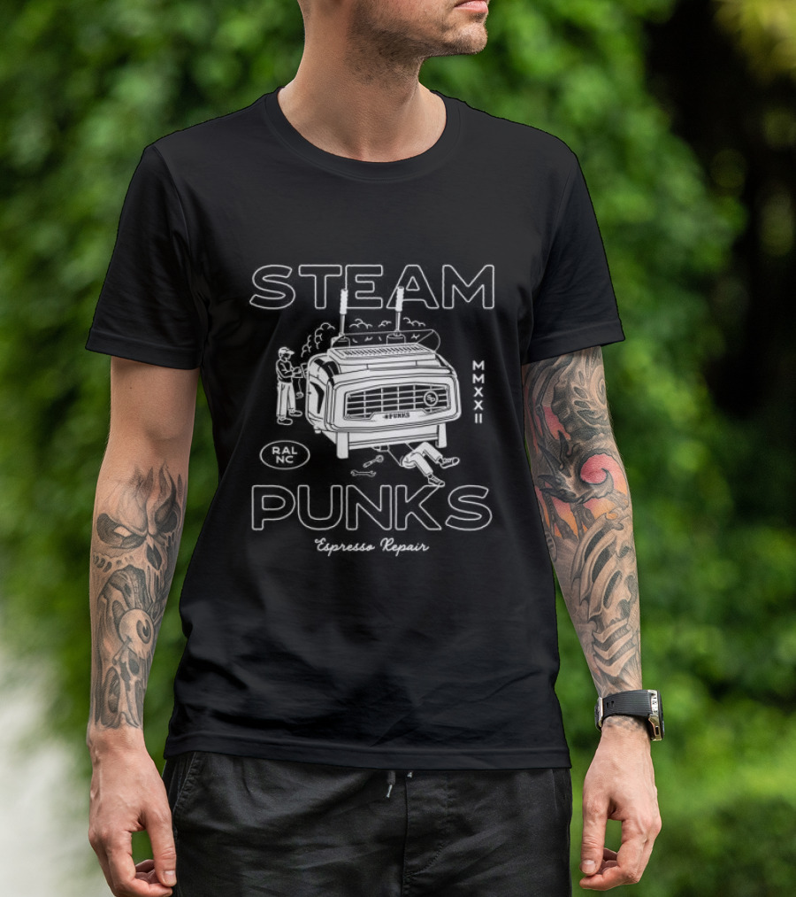 Steam Punks Engine Illustration Victorian T-Shirt