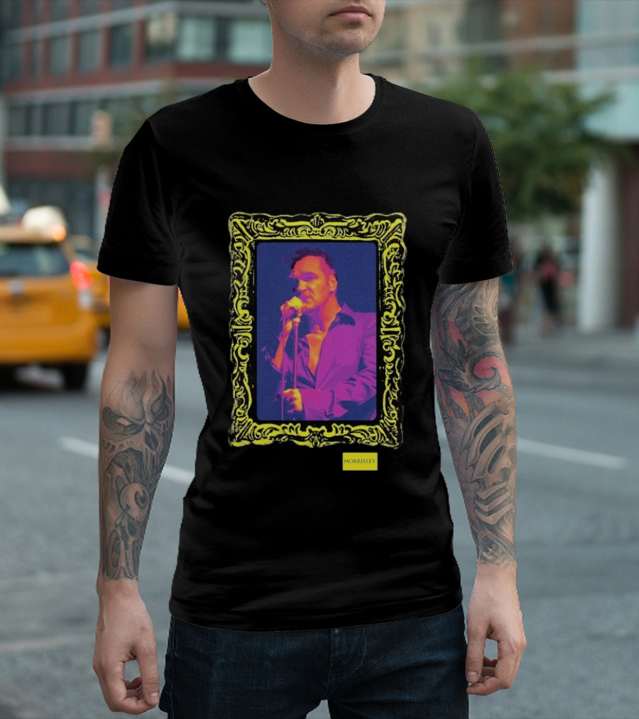 Morrissey Vibrant Stage Portrait In Ornate Frame T-Shirt