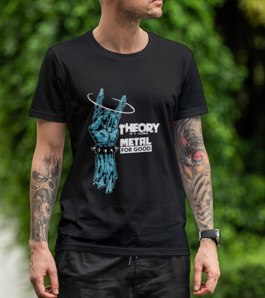 Theory Of A Deadman Metal For Good Blue Hand Halo Collaboration T-Shirt