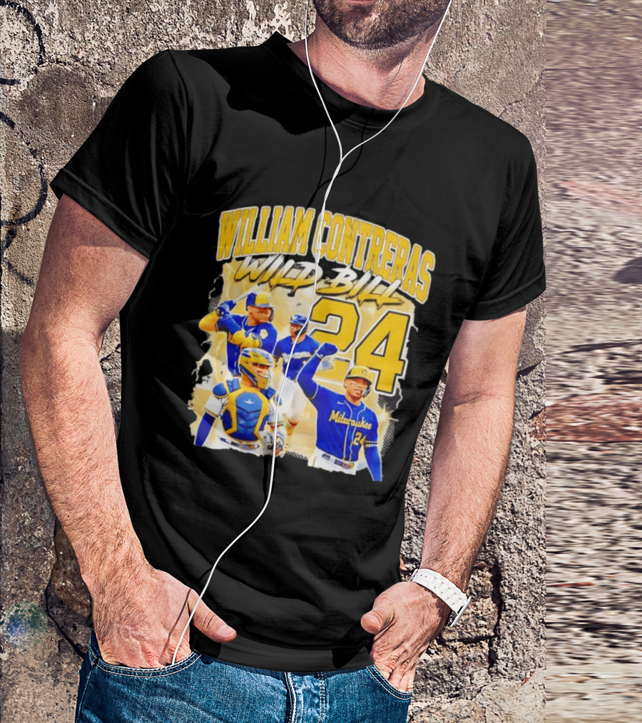 William Contreras Wild Bill Milwaukee 24 Player Collage T-Shirt