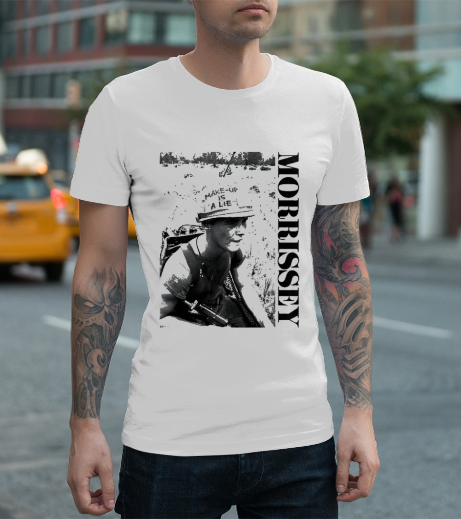 Morrissey Make Up Is A Lie Combat 2026 Tour T-Shirt