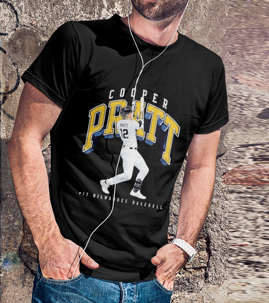 Cooper Pratt 12 Milwaukee Baseball Brewers Collegiate T-Shirt