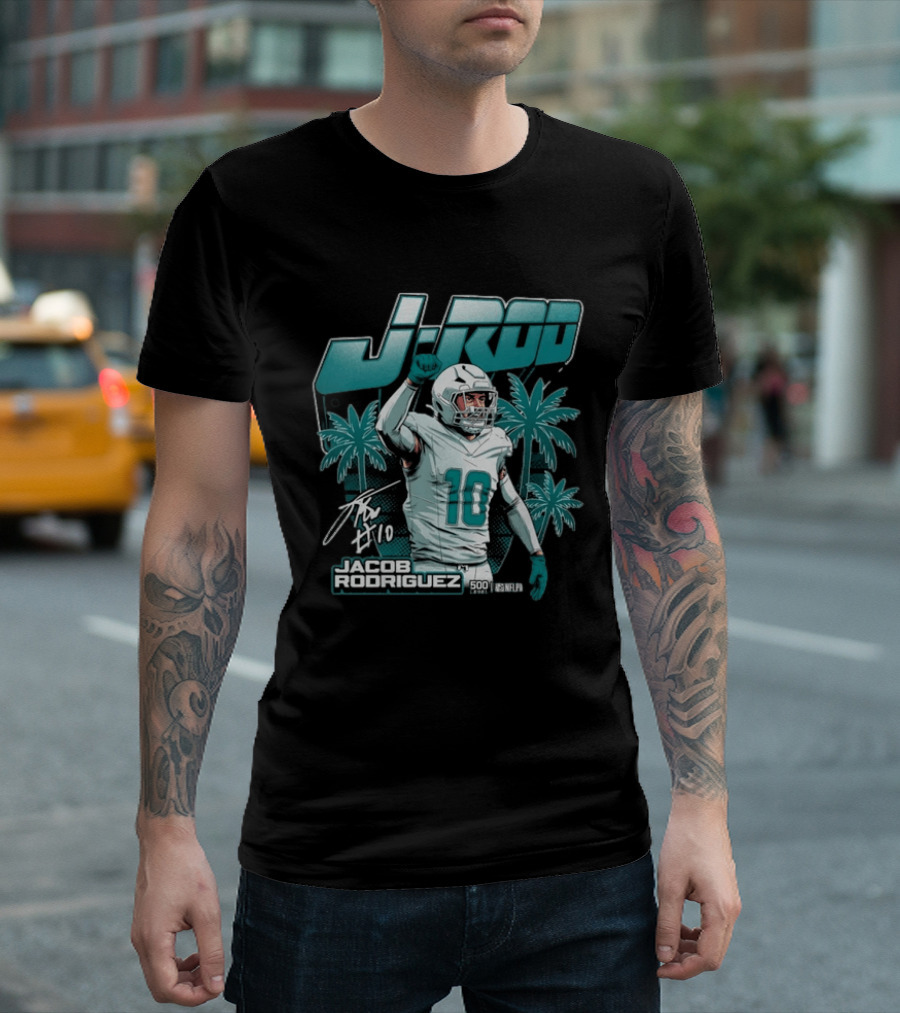 Jacob Rodriguez J Rod Miami Football 500 Wind T-Shirt