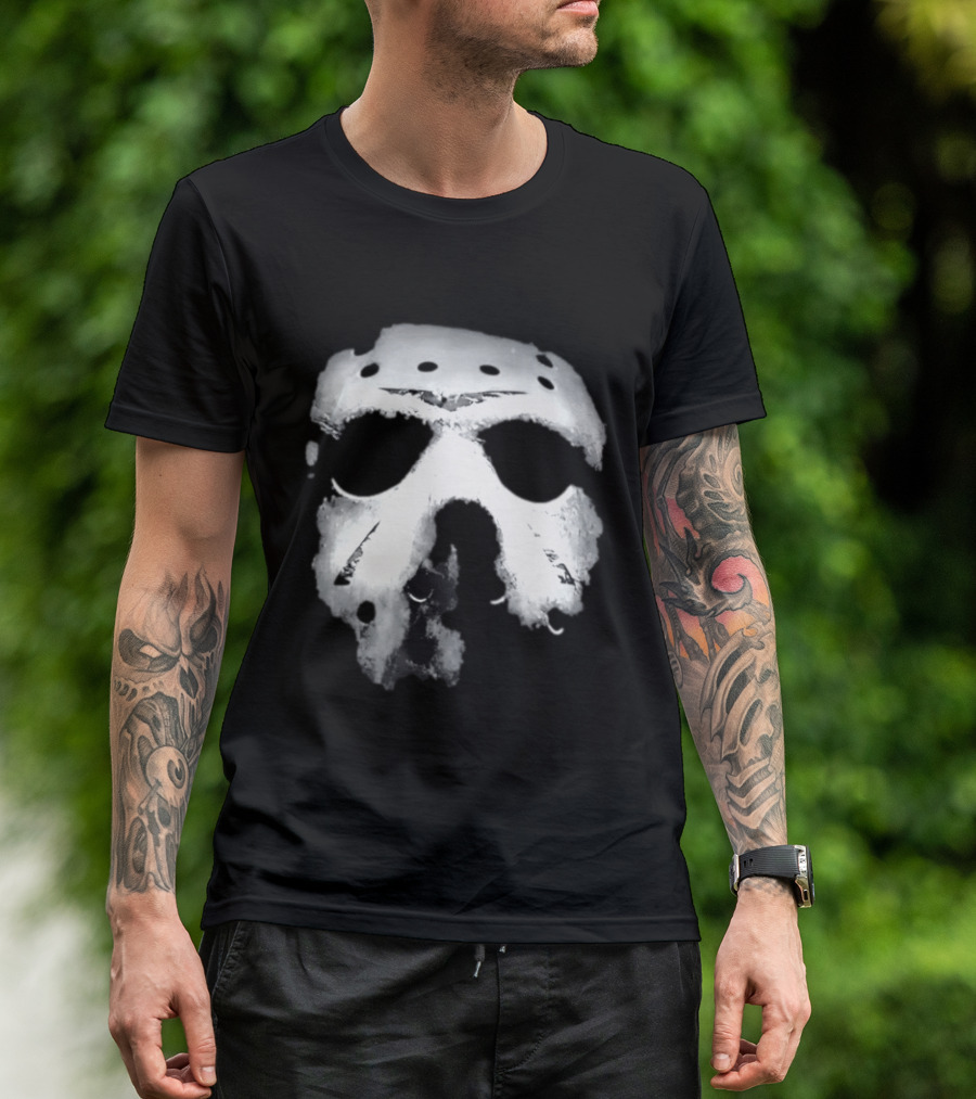 Jason Voorhees Distressed Hockey Mask T-Shirt