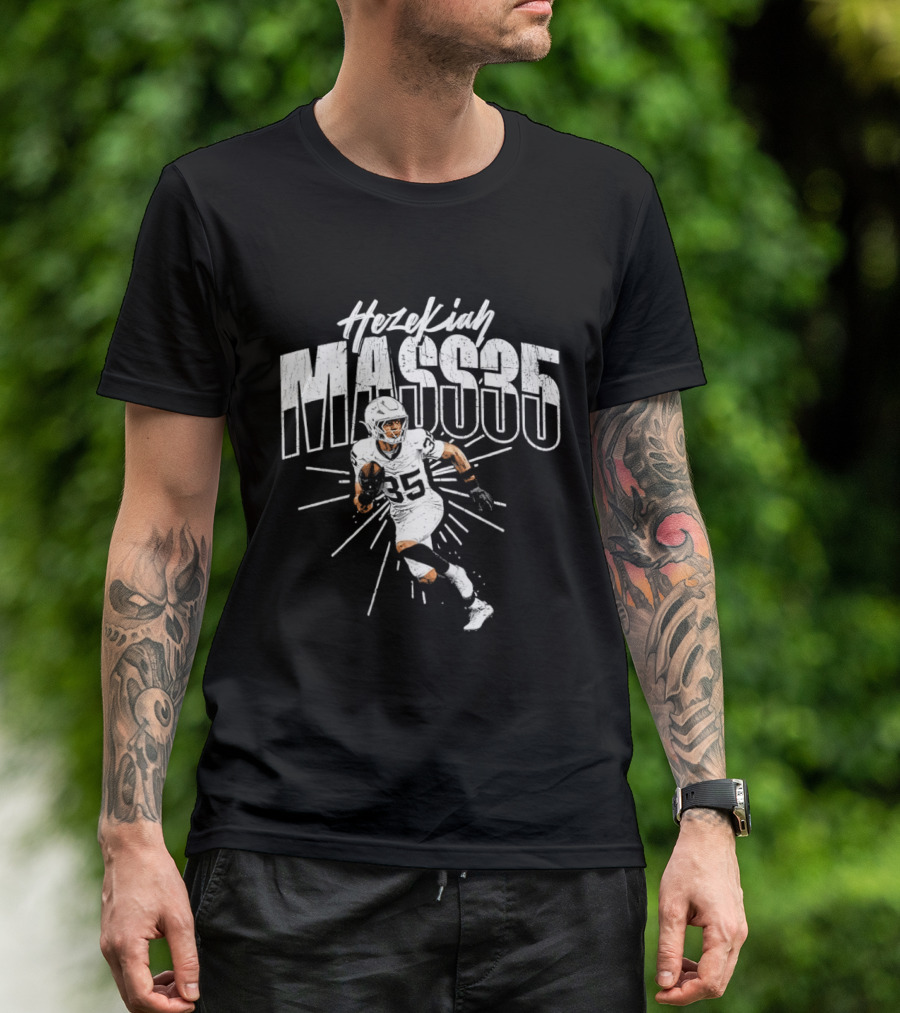 Hezekiah Mass35 Football Player Las Vegas Raiders T-Shirt