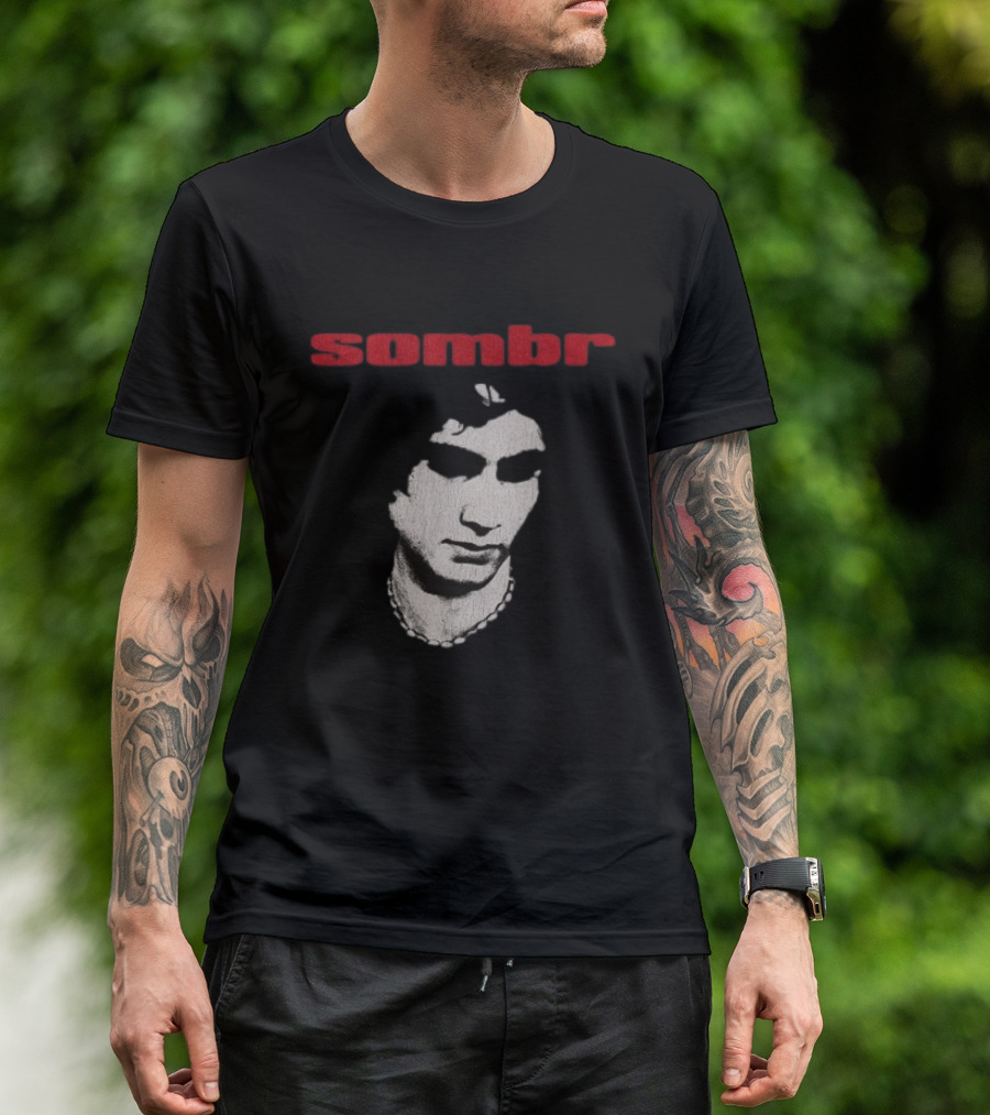 Sombr Store 2026 You Are The Reason Dateback Tour Necklace Face T-Shirt