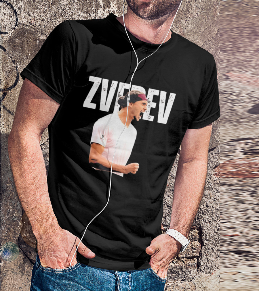 Zverev Tennis Athlete Action Pose With Headband T-Shirt