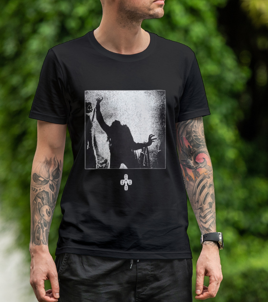 October's Very Own Store The Exorcist Theatrical Trailer Iconic Horror Imagery Black And White T-Shirt