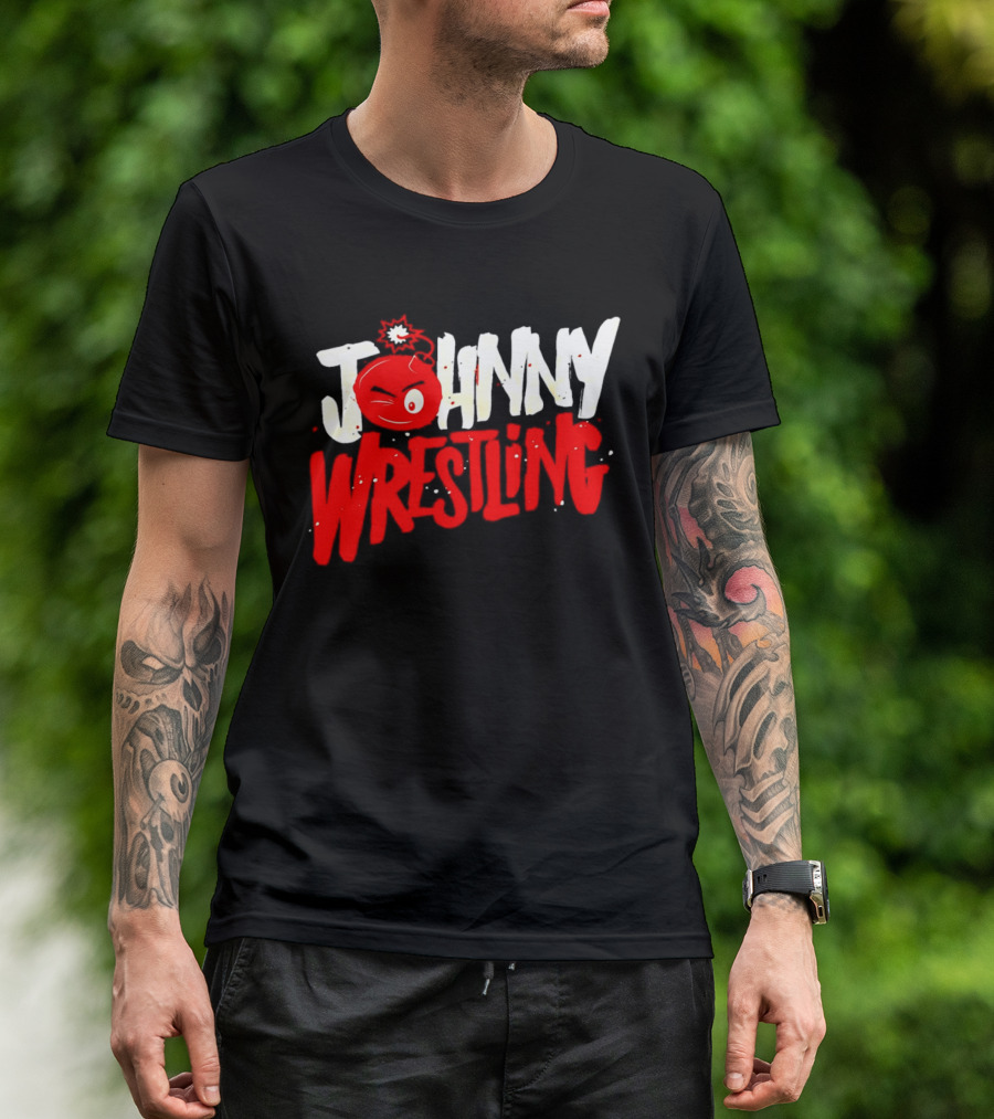 Johnny Wrestling Boom WWE Winking Bomb T-Shirt