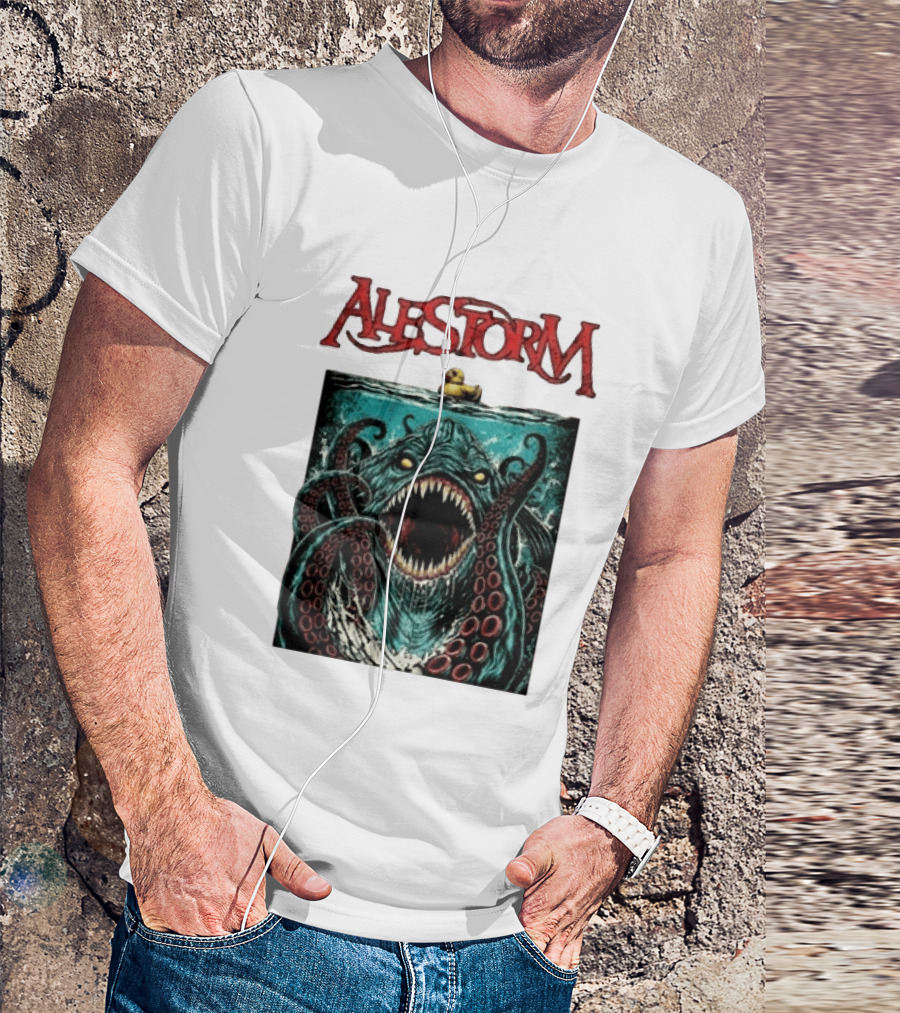 Alestorm Kraken Jaws Summer Tour 2026 Hyperion Omnitour Rubber Duck T-Shirt