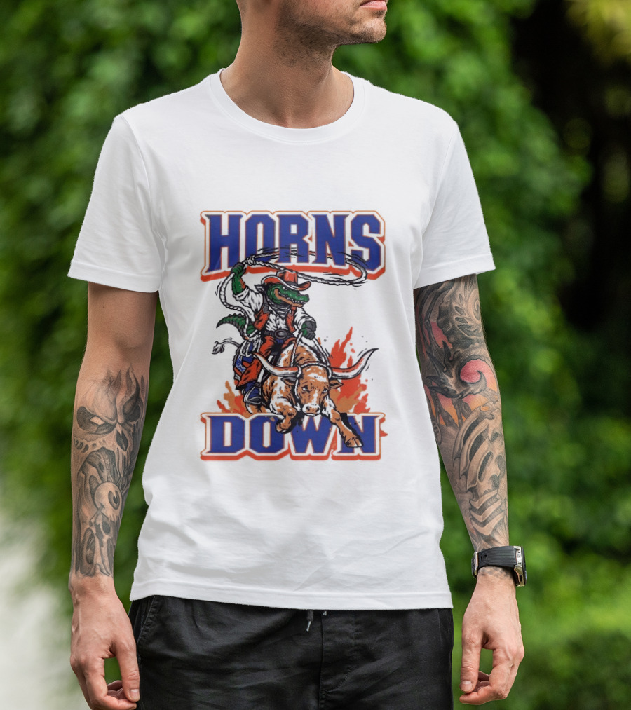Florida Gators Horns Down Texas Longhorns Rodeo Rivalry T-Shirt