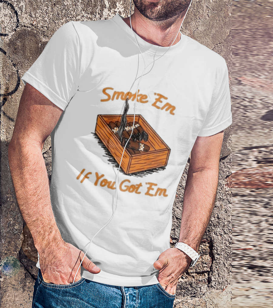 Tennessee Volunteers Smoke Em If You Got Em Cigar Box T-Shirt