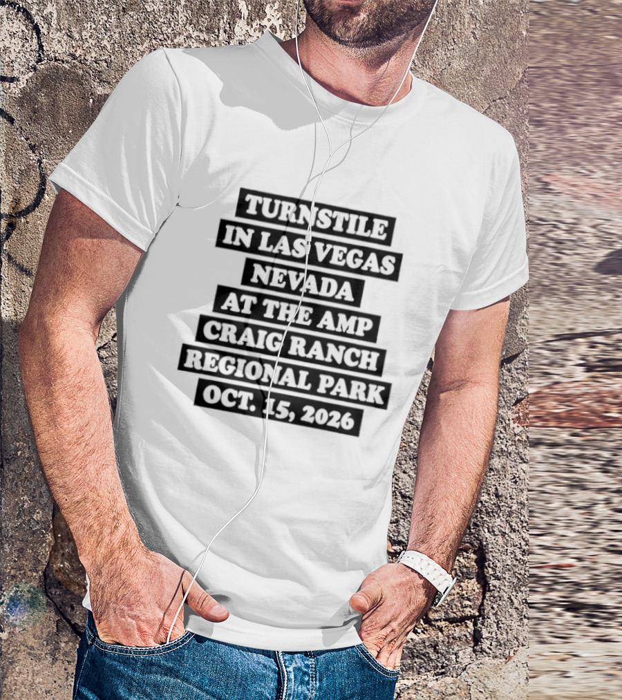 Turnstile Las Vegas Nevada Amp Craig Ranch Regional Park Oct 15 2026 T-Shirt