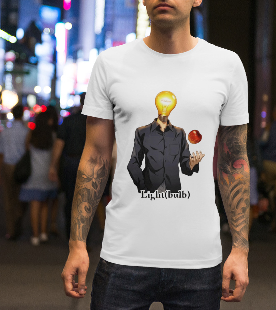 Yagami Raito Lightbulb Apple Interaction T-Shirt