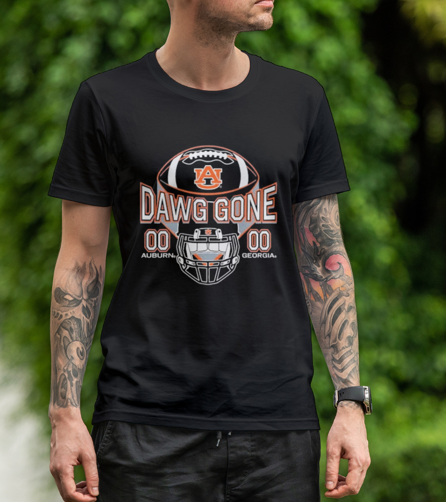 Auburn Tigers Football Dawg Gone Georgia Bulldogs Rivalry 00 00 T-Shirt