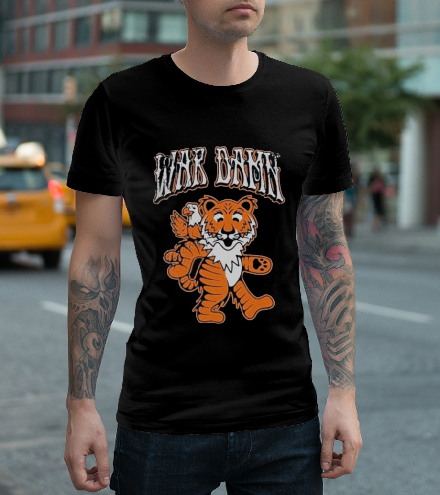 Auburn Tigers War Damn Tiger And Eagle T-Shirt
