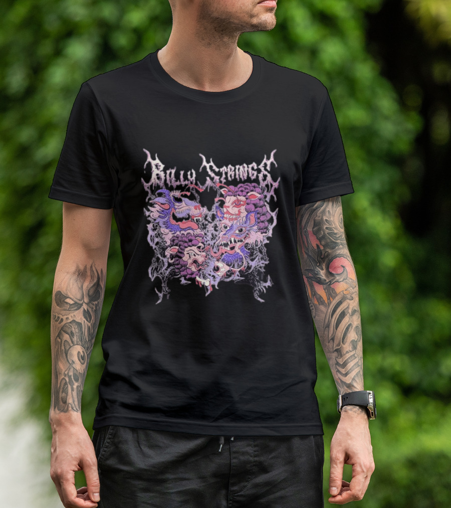 Billy Strings Heart With Vibrant Monster Faces T-Shirt