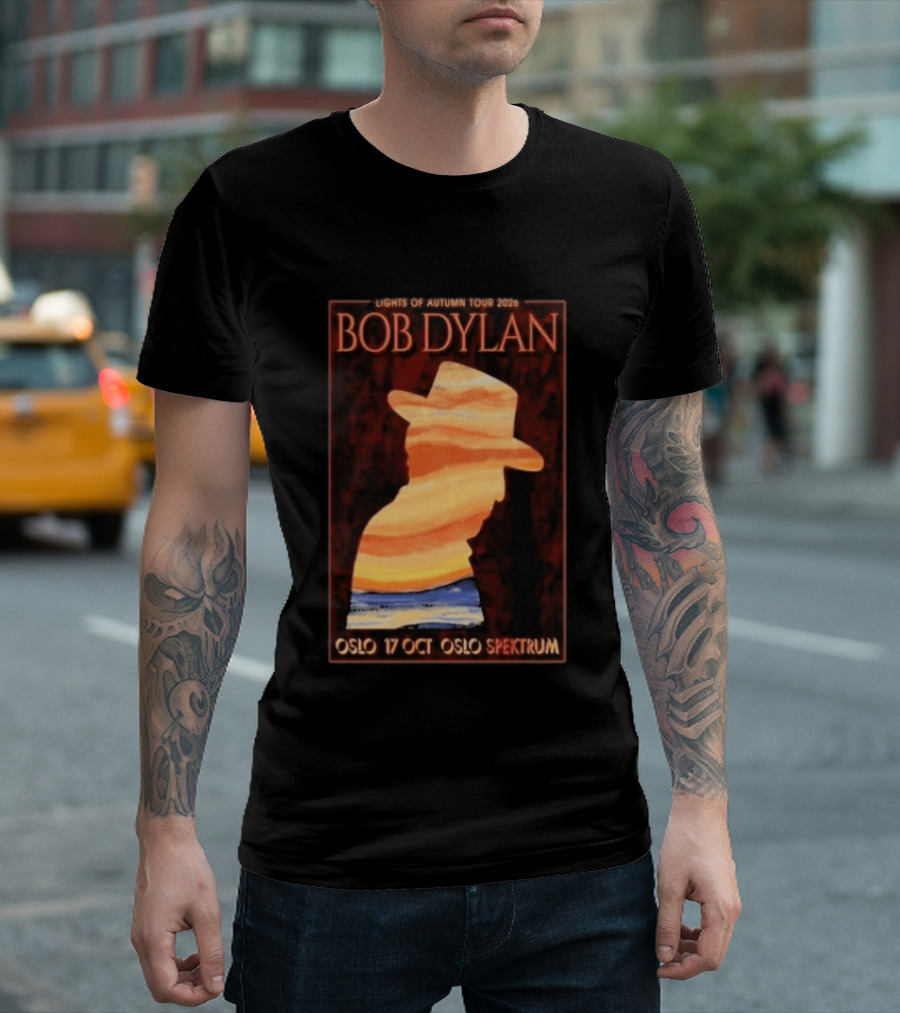 Bob Dylan Lights Of Autumn Tour 2026 Oslo Spektrum October 17 T-Shirt