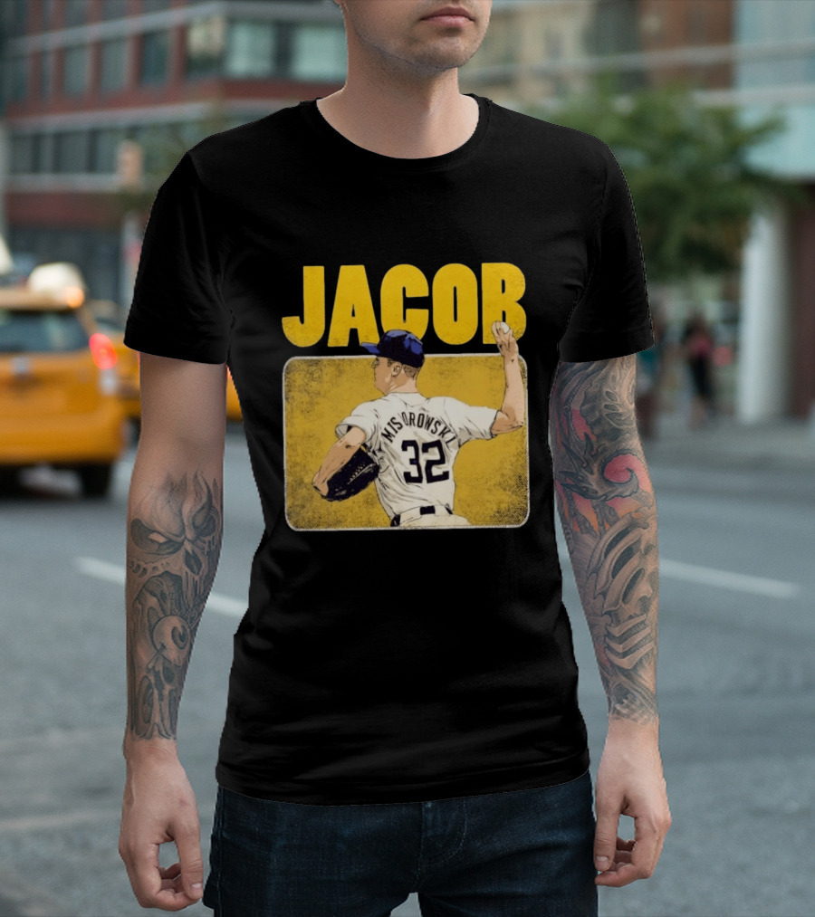 Jacob Misiorowski 32 Milwaukee Brewers Baseball Player Highlight T-Shirt