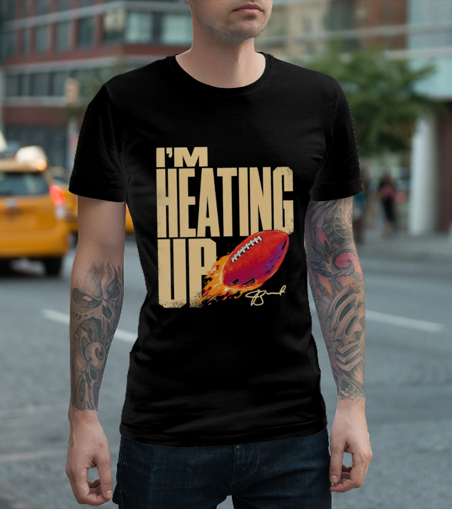 I'm Heating Up Jameis Winston New York Giants Stacked Football T-Shirt