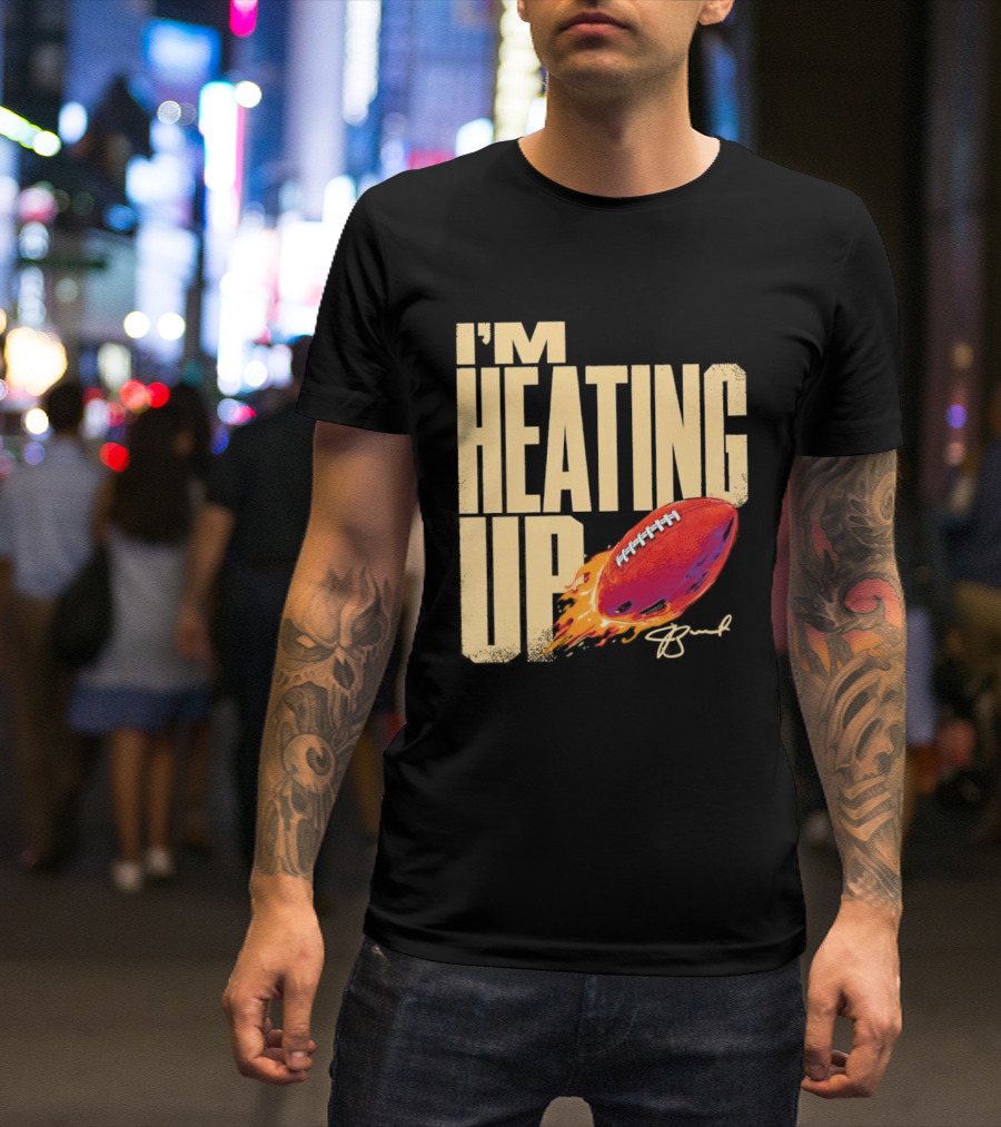 I'm Heating Up Jameis Winston New York Giants Stacked Football T-Shirt