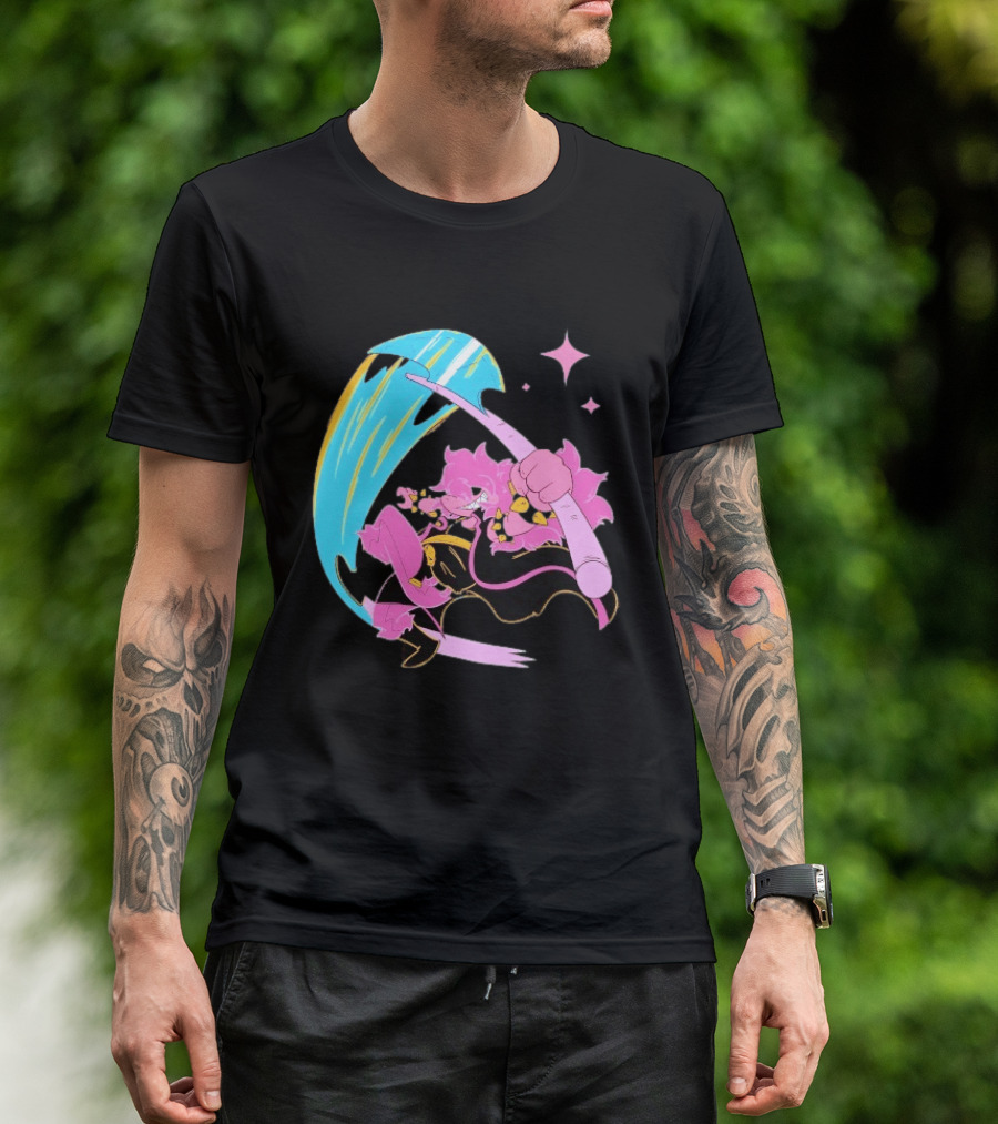 Deltarune Rudebuster Axe Character Slash Attack T-Shirt