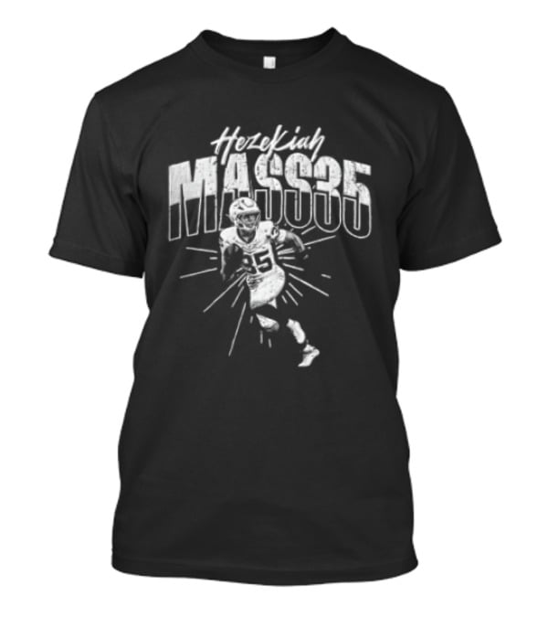 Hezekiah Mass 35 Football Player Dynamic Action T-Shirt