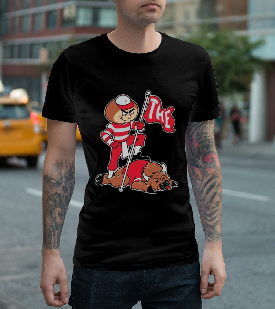 Ohio State Buckeyes Brutus Mascot Dominates Indiana Hoosiers Rivalry Victory T-Shirt