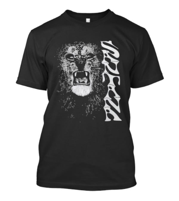 Santana Metallic Lion Roaring Face Psychedelic T-Shirt