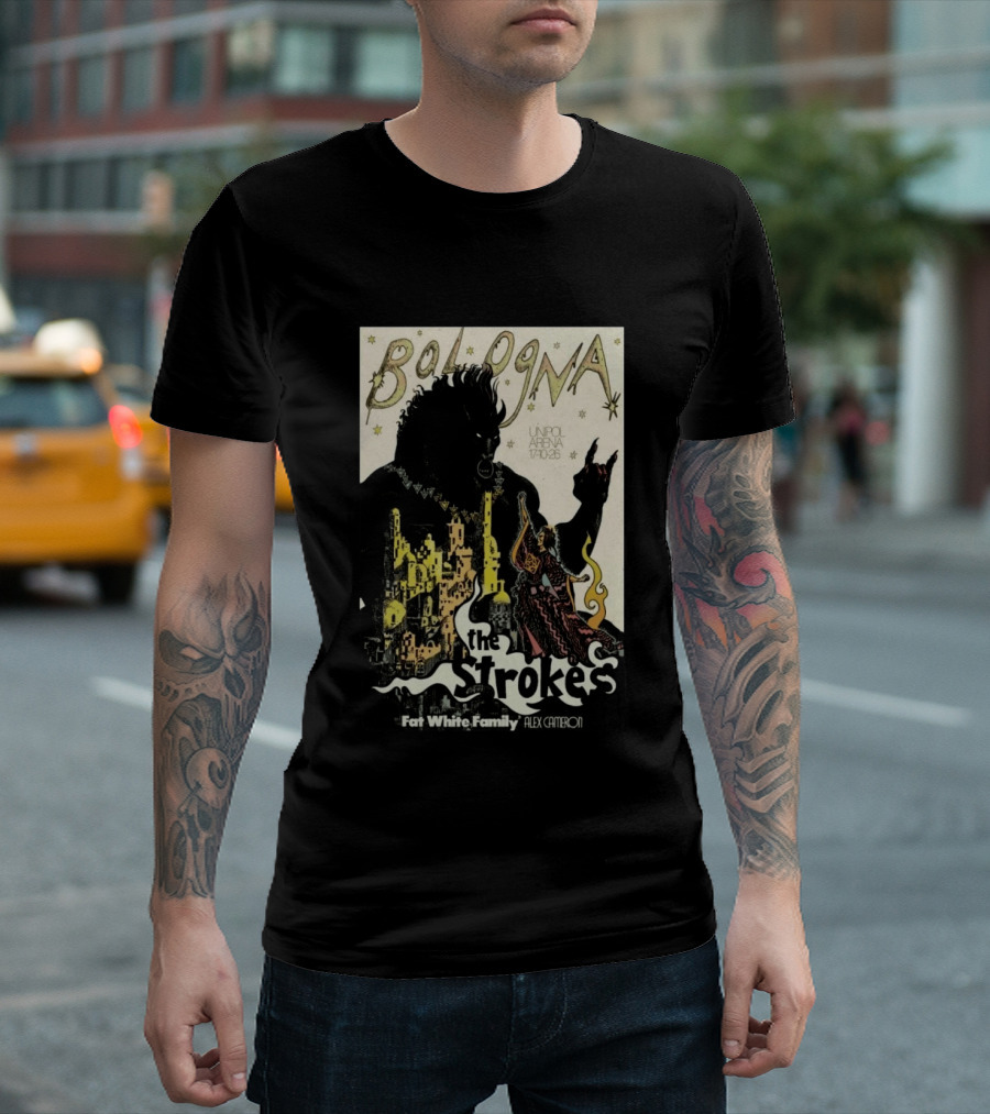 Bologna Concert The Strokes Unipol Arena 10.17.26 Fat White Family Alex Cameron T-Shirt