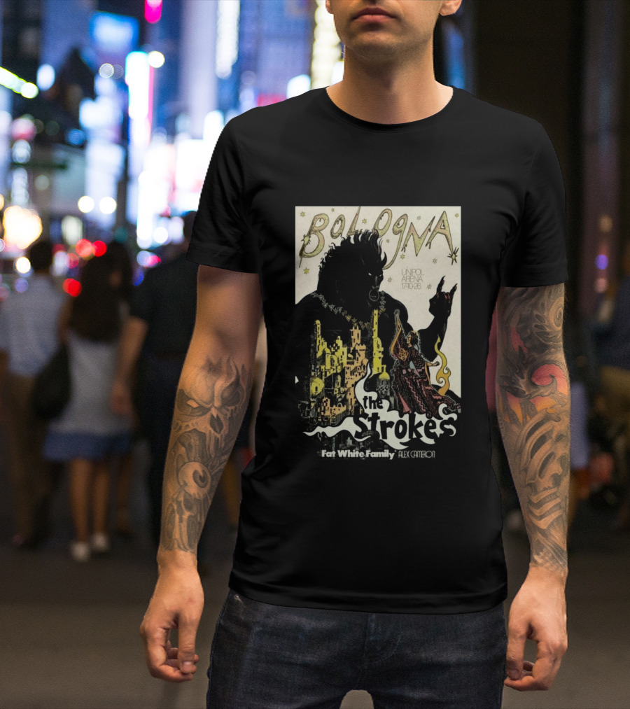 Bologna Concert The Strokes Unipol Arena 10.17.26 Fat White Family Alex Cameron T-Shirt