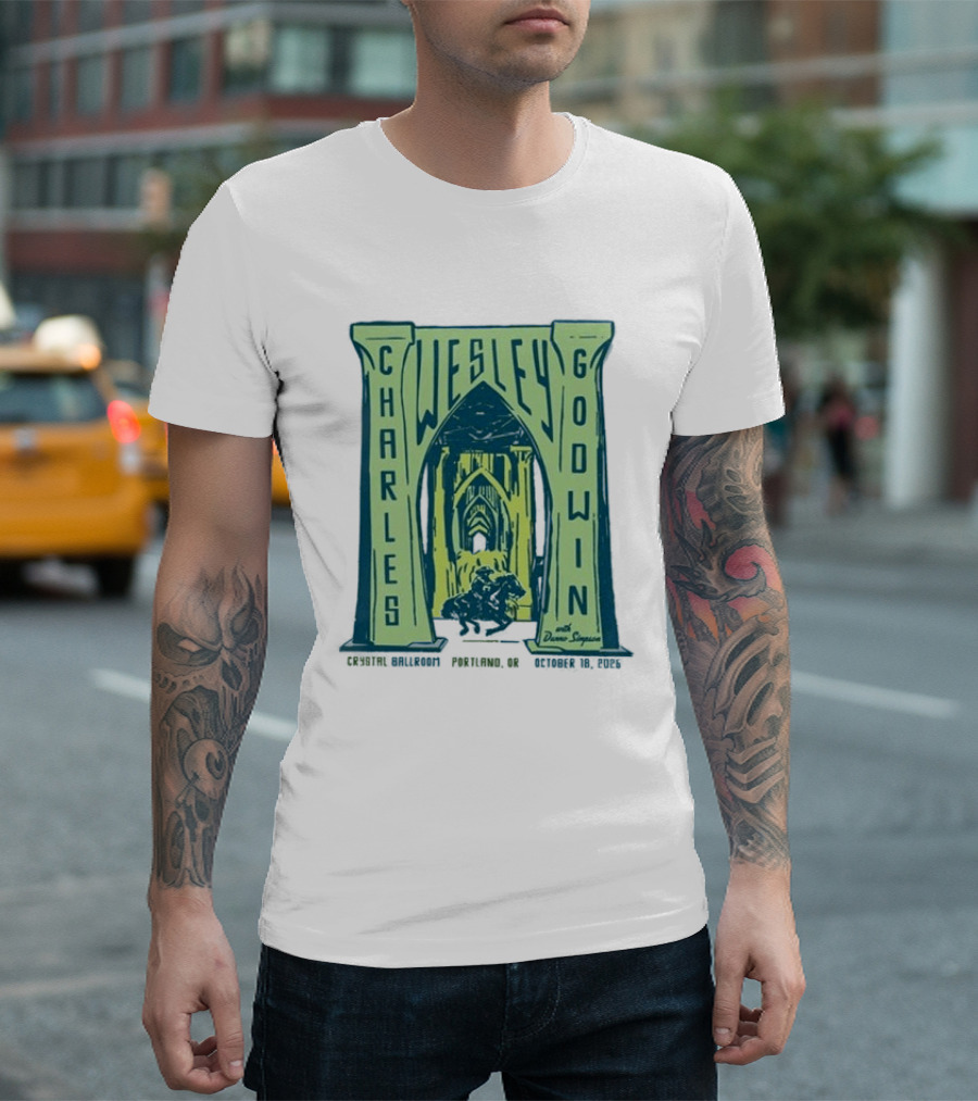 Charles Wesley Godwin With Danno Simpson Crystal Ballroom Portland OR October 18 2026 T-Shirt