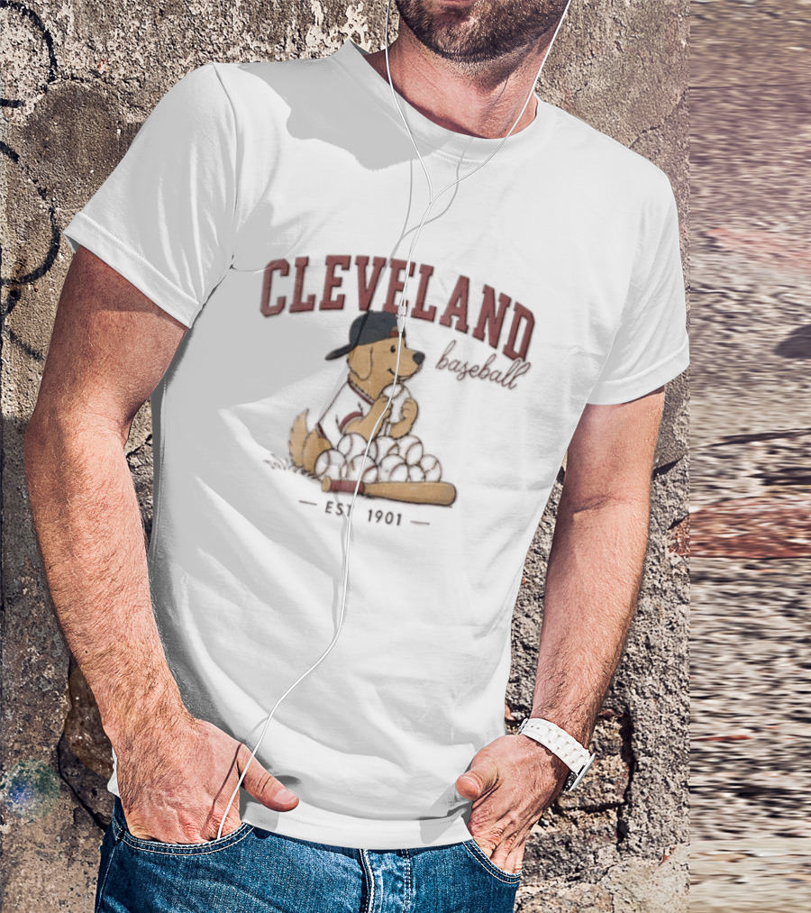 Cleveland Golden Retriever Baseball Est 1901 T-Shirt