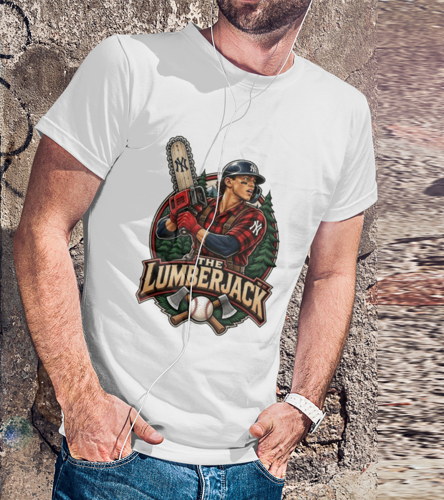 Giancarlo Stanton New York Yankees The Lumberjack Chainsaw Baseball Player T-Shirt