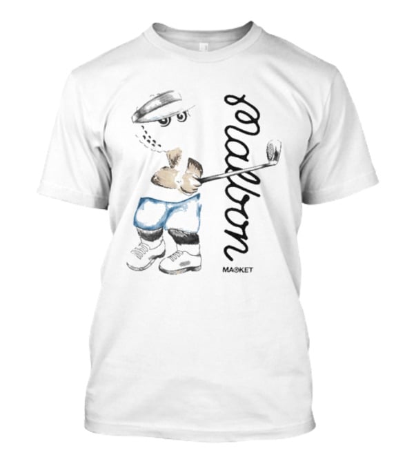 Golfing Bear Market Playful Cartoon Golfer T-Shirt