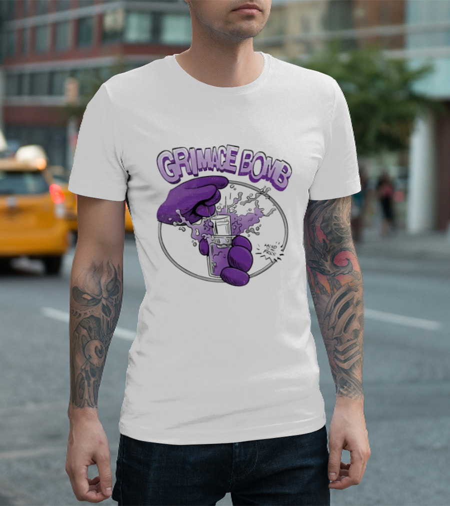 Grimace Bomb Grimace Shot Purple Explosion T-Shirt
