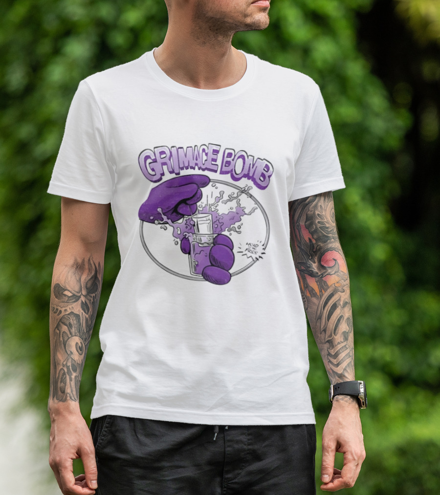 Grimace Bomb Grimace Shot Purple Explosion T-Shirt