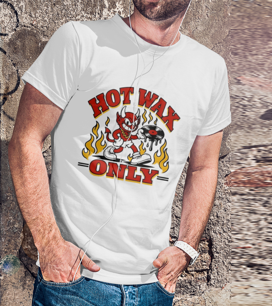 Hot Wax Only Devil Vinyl Record Music DJ T-Shirt