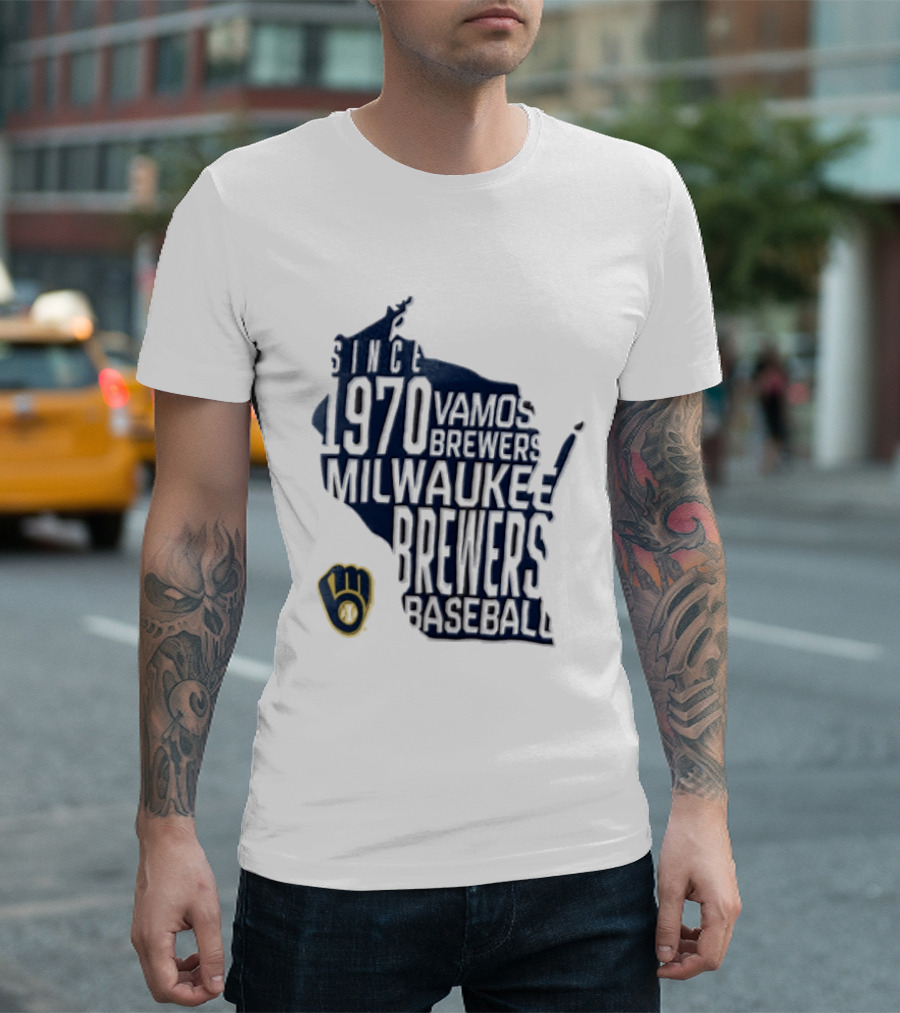 Milwaukee Brewers Since 1970 Vamos Brewers Baseball T-Shirt