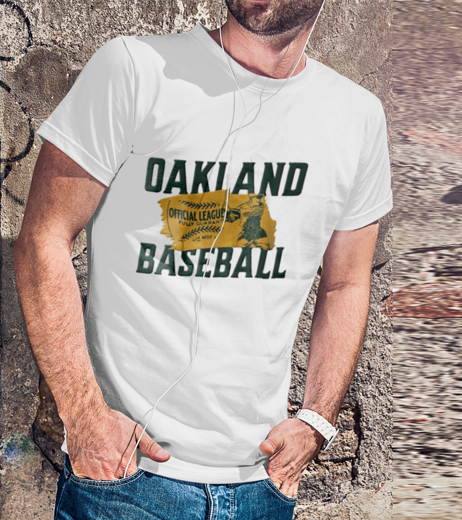 Oakland Baseball Official League Batter Swinging T-Shirt