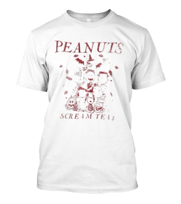 Peanuts Scream Team Halloween Costume Cartoon Characters T-Shirt