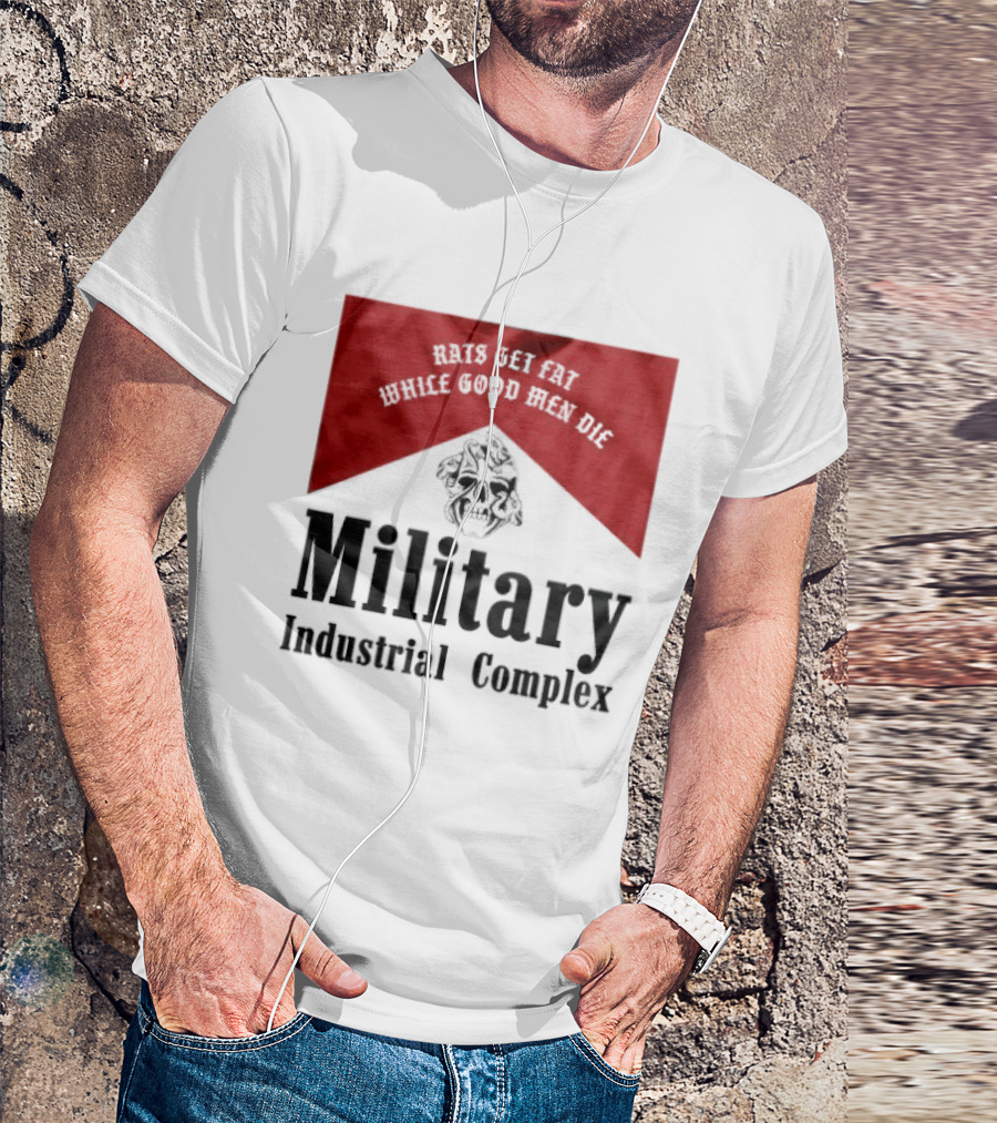 White Good Men Die Military Industrial Complex Rats T-Shirt