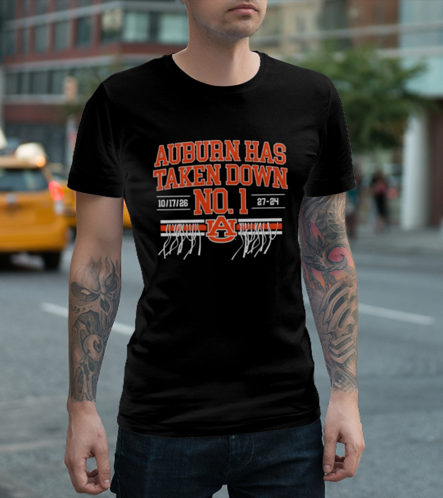 Auburn Has Taken Down No. 1 10/17/86 27 14 T-Shirt