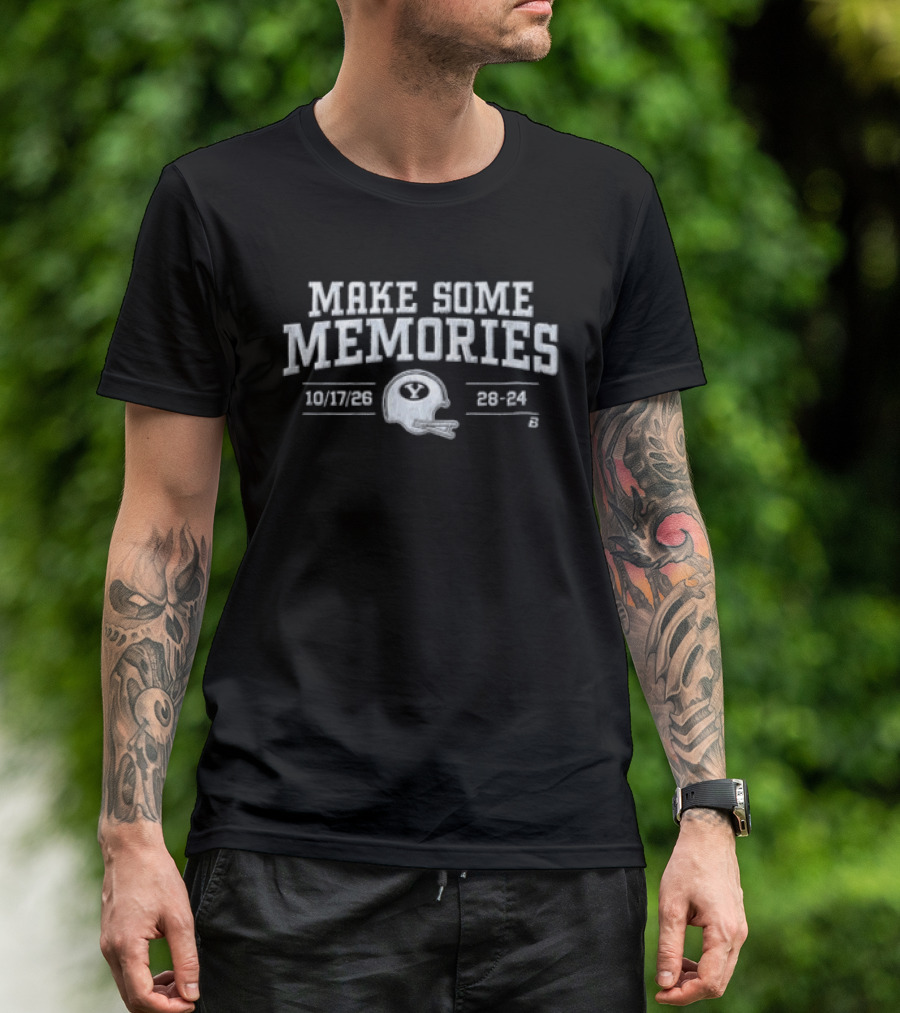 Make Some Memories Football Helmet 10/17/23 20 14 T-Shirt