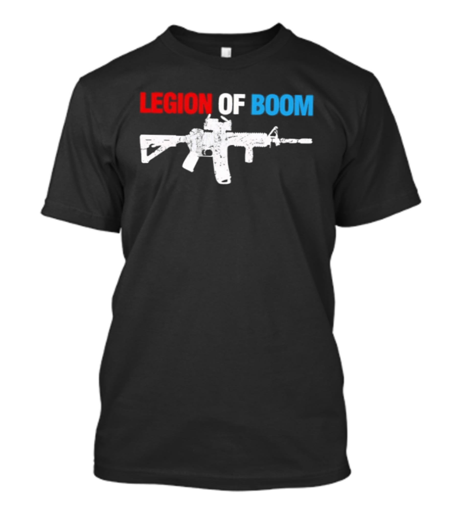 Legion Of Boom Rifle Graphic Red White Blue T-Shirt