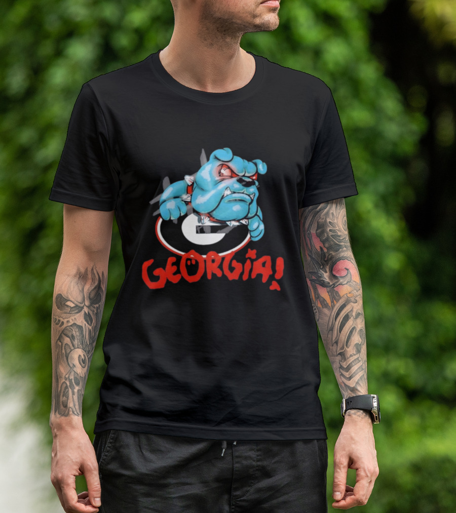 Georgia Bulldogs Spiked Bulldog Halloween UGA G T-Shirt