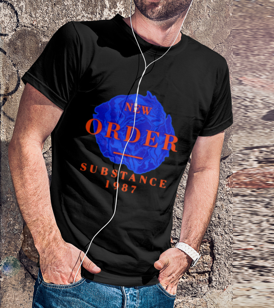New Order Substance 1987 Blue Marbled T-Shirt